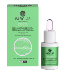 BASICLAB Normalizujące Serum Przeciw Zaskórnikom z 5% Azeloglicyny i 1% BHA - 15ml