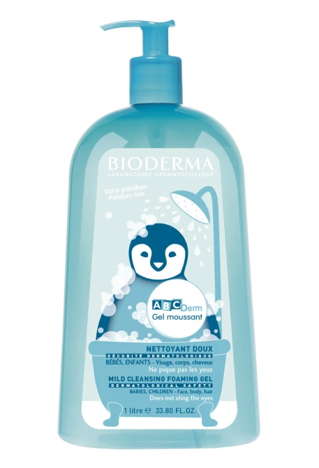 BIODERMA ABCDERM GEL MOUSSANT Łagodny Żel Myjący Dla Dzieci i Niemowląt - 1L