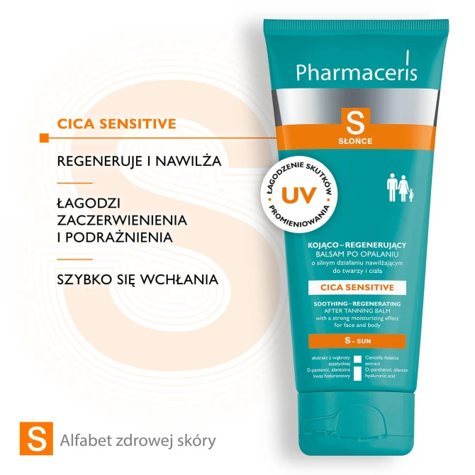 PHARMACERIS S AFTER SUN SENSITIVE Kojąco-regenerujący balsam po opalaniu