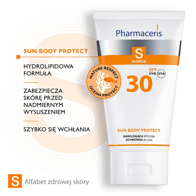 PHARMACERIS S SUN BODY PROTECT Nawilżająca emulsja ochronna do ciała SPF 30