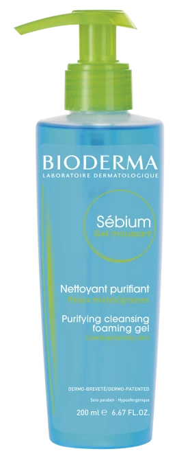 BIODERMA SEBIUM GEL MOUSSANT Antybakteryjny Żel Do Mycia Twarzy - 200 ml