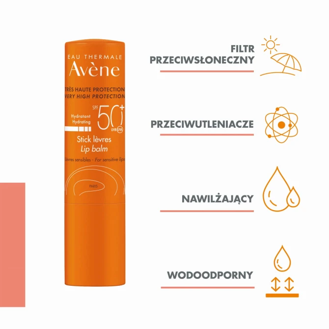 AVÈNE Sun Pomadka do ust SPF 50+ - 3g