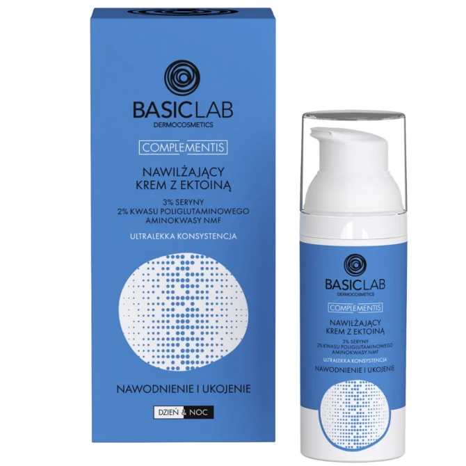 BASICLAB Complementis nawilżający krem o ultralekkiej konsystencji z ektoiną Nawodnienie i Ukojenie - 50ml