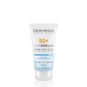 DERMEDIC SUNBRELLA  Ultralekki Krem Ochronny SPF50+ Dla Skóry Tłustej i Mieszanej - 40ml
