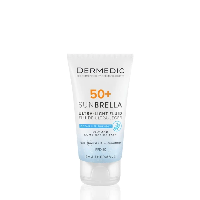 DERMEDIC SUNBRELLA Ultralekki Krem Ochronny SPF50+ skóra tłusta i mieszana