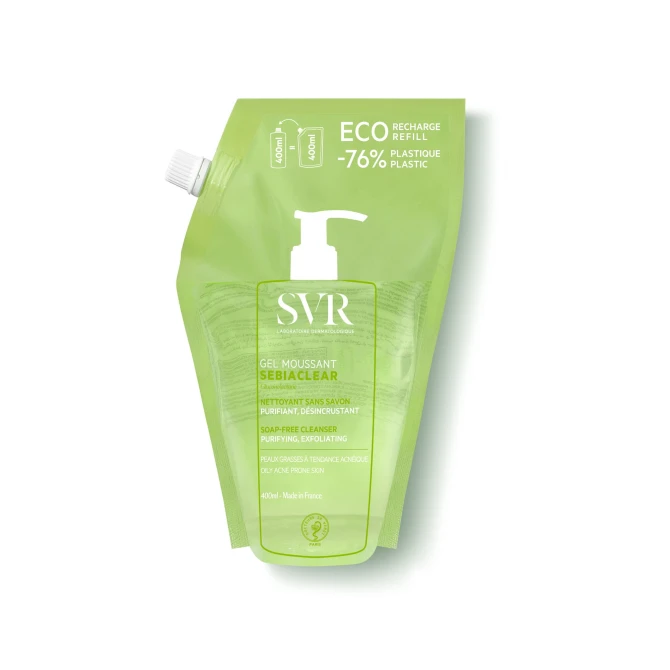 SVR SEBIACLEAR Gel Moussant Żel Oczyszczający Refill - 400ml