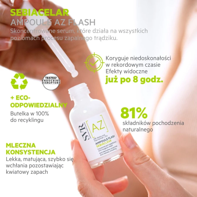 SVR SEBIACLEAR Skoncentrowane Serum Działające Na Wszystkich Poziomach Procesu Zapalnego Trądziku - 30ml