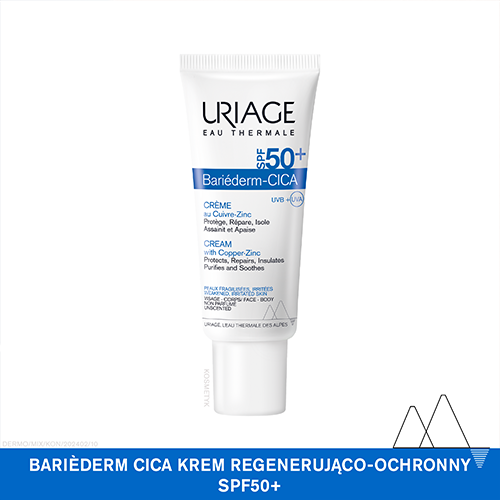 URIAGE Bariederm CICA Krem Regenerujący SPF 50+ - 40 ml
