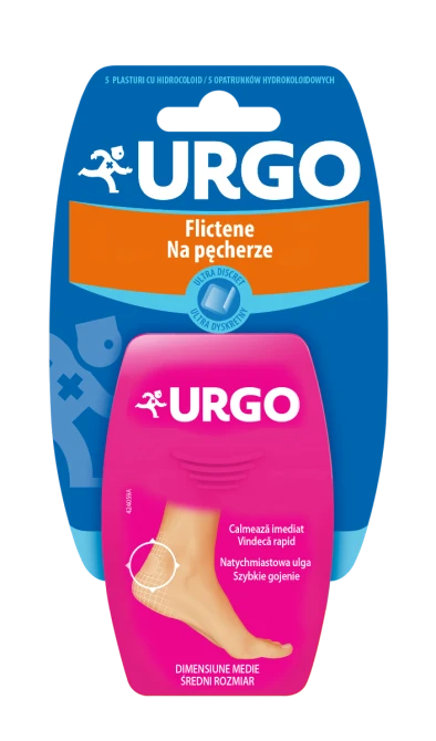 URGO Plastry Na Pęcherze Średni Rozmiar/Ultradyskretne