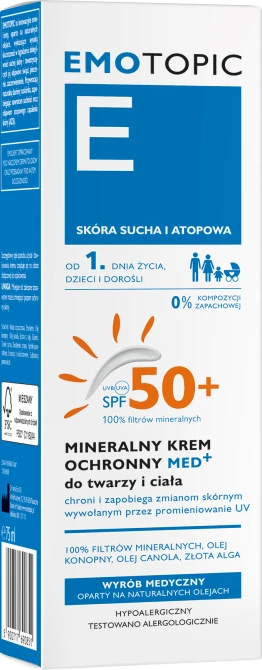 EMOTOPIC Dermo Ochronny Krem Mineralny SPF 50+ - 75 ml