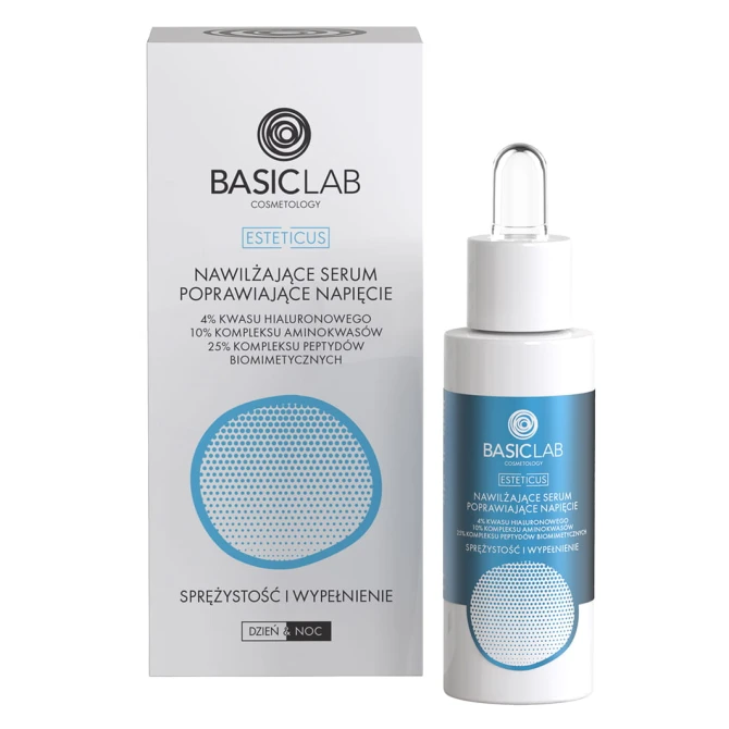BASICLAB Cosmetology Nawilżające Serum Poprawiające Napięcie z 4% Kwasu Hialuronowego - 30ml