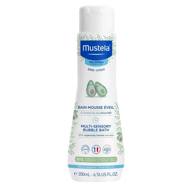 MUSTELA Multi-Sensory Bubble Bath Płyn Do Kąpieli dla dzieci i niemowląt - 200ml