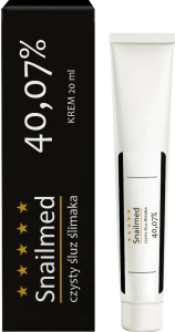 SNAILMED Krem Czarna Perła z Kwasem Hialuronowym i Witaminami Na Bazie Śluzu Ślimaka 40% - 20 ml