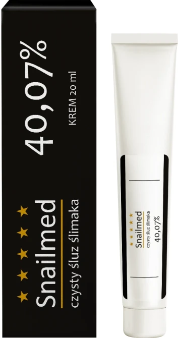 SNAILMED Krem Czarna Perła z Kwasem Hialuronowym i Witaminami Na Bazie Śluzu Ślimaka 40% - 20 ml