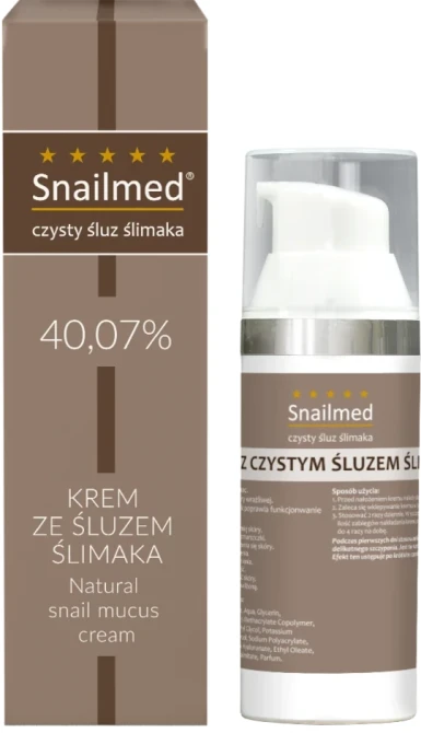 SNAILMED Krem Modelujący Z Totarolem i Kwasem Hialuronowym Na Bazie Śluzu Ślimaka 40% - 30 ml