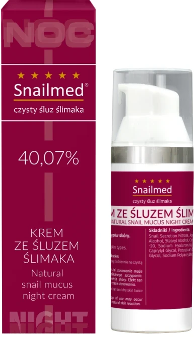SNAILMED Krem Nocna Odbudowa - 30 ml