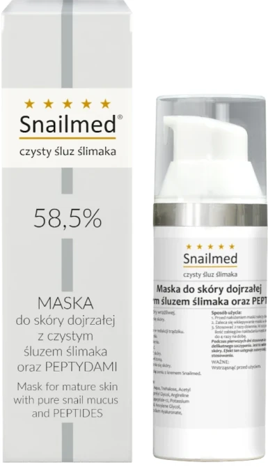 SNAILMED Maska Z Peptydami Do Skóry Dojrzałej, Na Bazie Śluzu Ślimaka - 30 ml