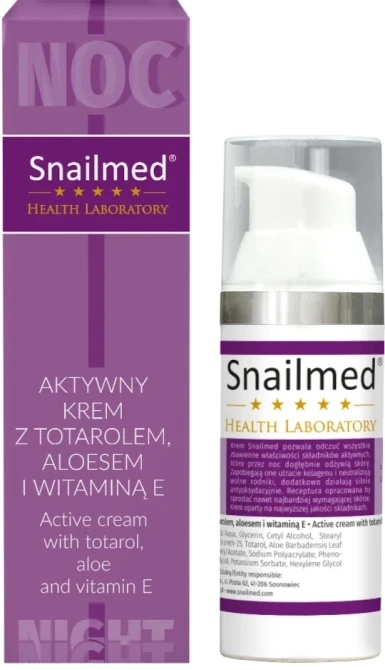 SNAILMED Lipoaktywny Krem Na Noc Do Skóry Dojrzałej Z Totarolem i Aloesem - 50 ml