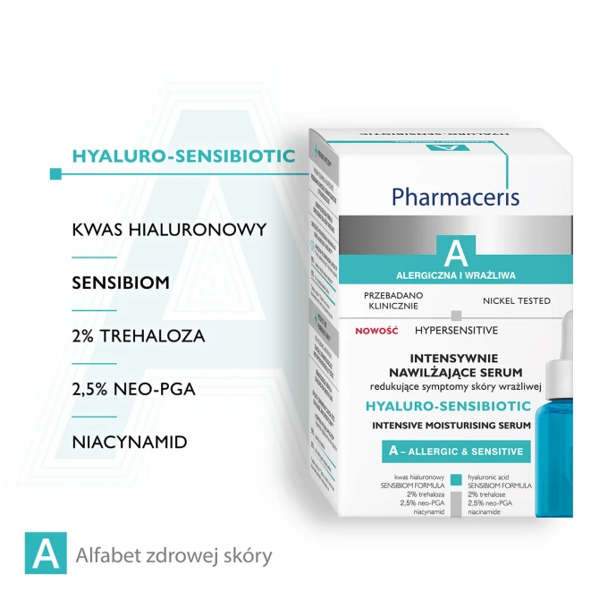 PHARMACERIS A HYALURO - SENSIBIOTIC Intensywnie Nawilżające Serum - 30ml