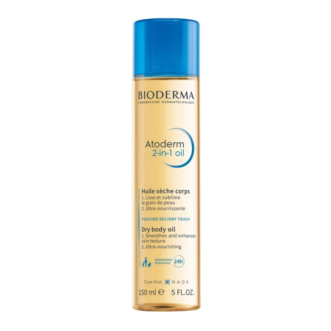 BIODERMA ATODERM Oil 2 in 1 Suchy Olejek Do Ciała Wygładzająco - Odżywczy 150 ml