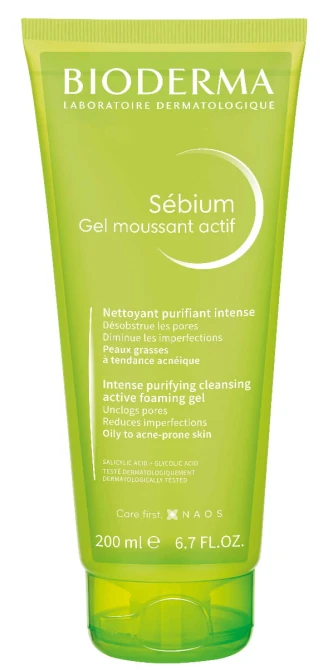 BIODERMA SEBIUM Gel Moussant Actif Żel Oczyszczający - 200 ml