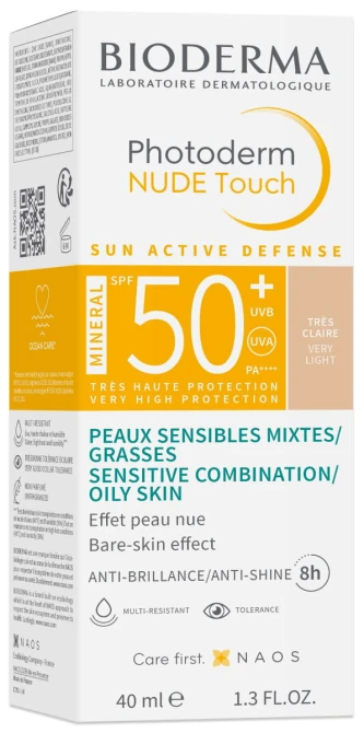 BIODERMA Photoderm Podkład Mineralny Z Efektem Nude Odcień Bardzo Jasny SPF 50+ - 40 ml