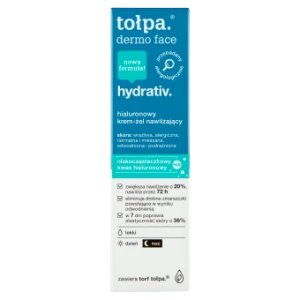 TOŁPA Dermo Face Hydrativ Hialuronowy Krem Nawilżający Lekki, Dzień/Noc - 40 ml