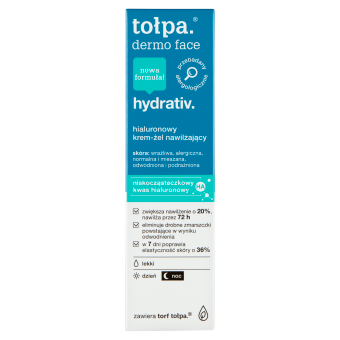 TOŁPA Dermo Face Hydrativ Hialuronowy Krem Nawilżający Lekki, Dzień/Noc - 40 ml