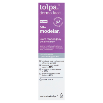 TOŁPA Dermo Face Modelar Krem Modelujący Owal Twarzy, Dzień SPF 15 - 40 ml