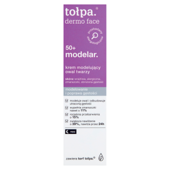 TOŁPA Dermo Face Modelar Krem Modelujący Owal Twarzy, Noc - 40 ml