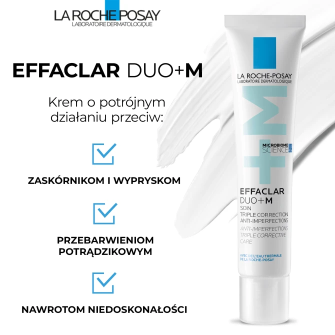 LA ROCHE-POSAY EFFACLAR DUO +M Krem Przeciw Niedoskonałościom - 40ml