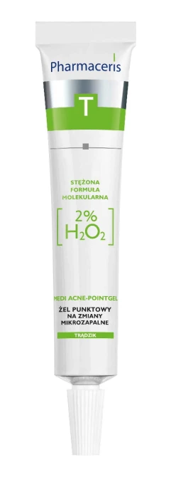 PHARMACERIS T MEDI ACNE-POINTGEL Żel Punktowy, 2% H₂0₂ Na Miejscowe Zmiany Mikrozapalne - 10 ml