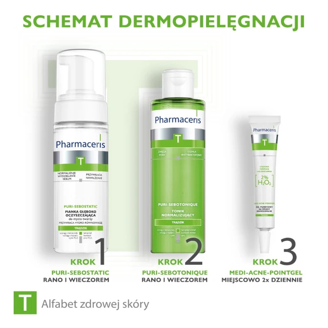 PHARMACERIS T MEDI ACNE-POINTGEL Żel Punktowy, 2% H₂0₂ Na Miejscowe Zmiany Mikrozapalne - 10 ml