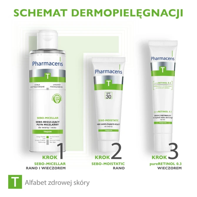 PHARMACERIS T pureRETINOL 0.3 Krem Z Retinolem Na Trądzik Wieku Dorosłego - 40 ml