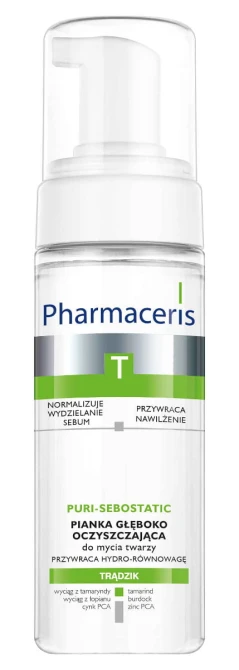 PHARMACERIS T PURI-SEBOSTATIC Pianka Do Twarzy Głęboko Oczyszczająca - 150 ml