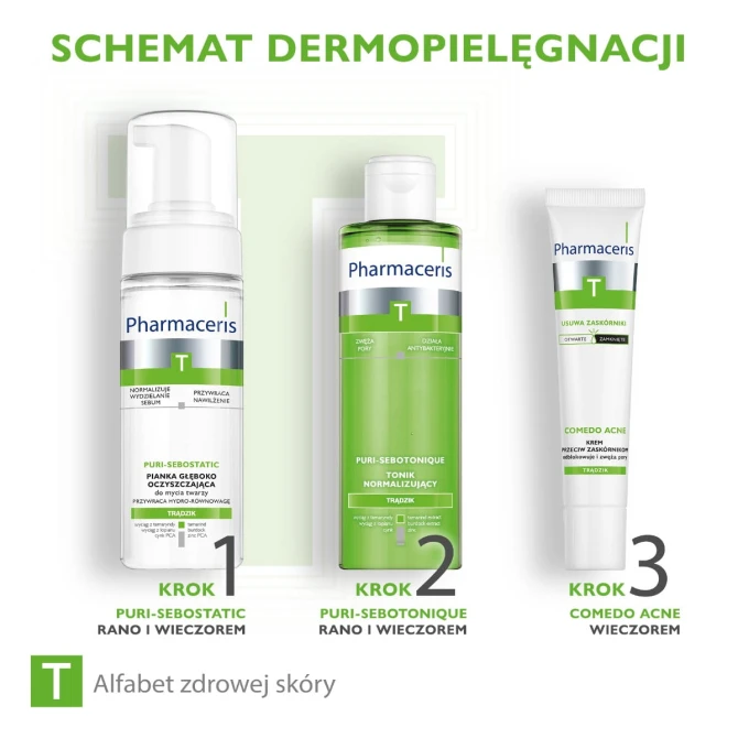 PHARMACERIS T PURI-SEBOSTATIC Pianka Do Twarzy Głęboko Oczyszczająca - 150 ml