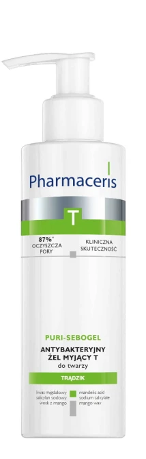 PHARMACERIS T PURI-SEBOGEL Antybakteryjny Żel Myjący Do Twarzy - 190 ml