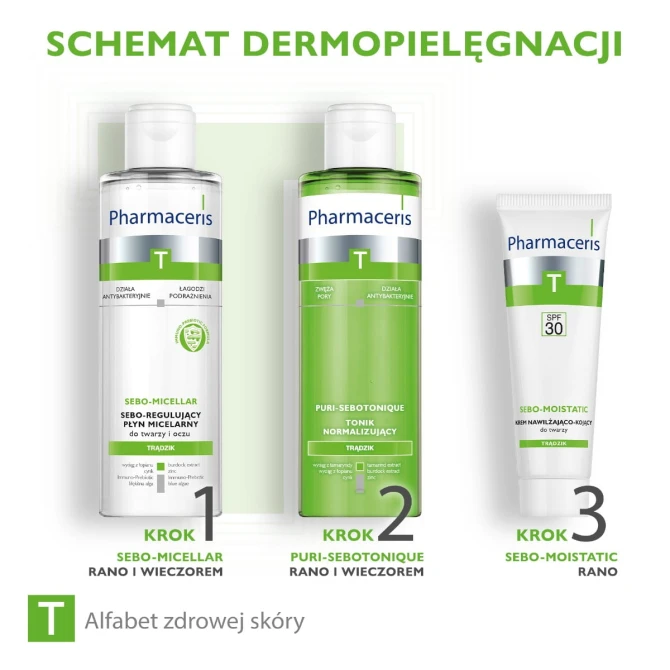 PHARMACERIS T SEBO-MOISTATIC Krem Nawilżająco-Kojący Do Twarzy SPF 30 - 50 ml