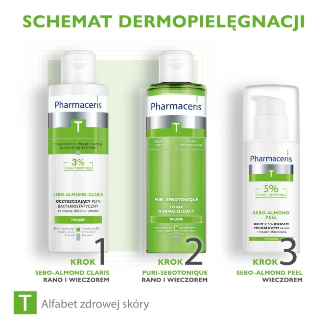 PHARMACERIS T SEBO-ALMOND PEEL Krem z 5% kwasem migdałowym -  50 ml