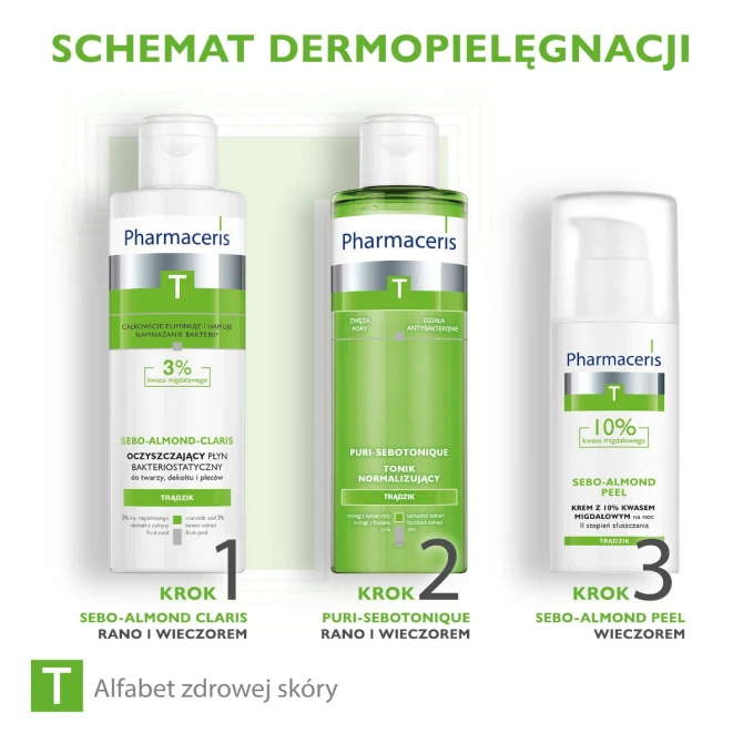 PHARMACERIS T SEBO-ALMOND PEEL 10% Krem Do Twarzy II Stopień Złuszczania - 50 ml
