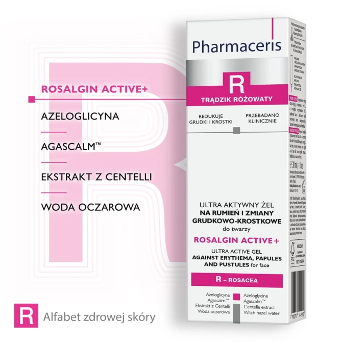 PHARMACERIS R Ultra Aktywny Żel Na Rumień i Zmiany Grudkowo-Krostkowe Do Twarzy - 30 ml
