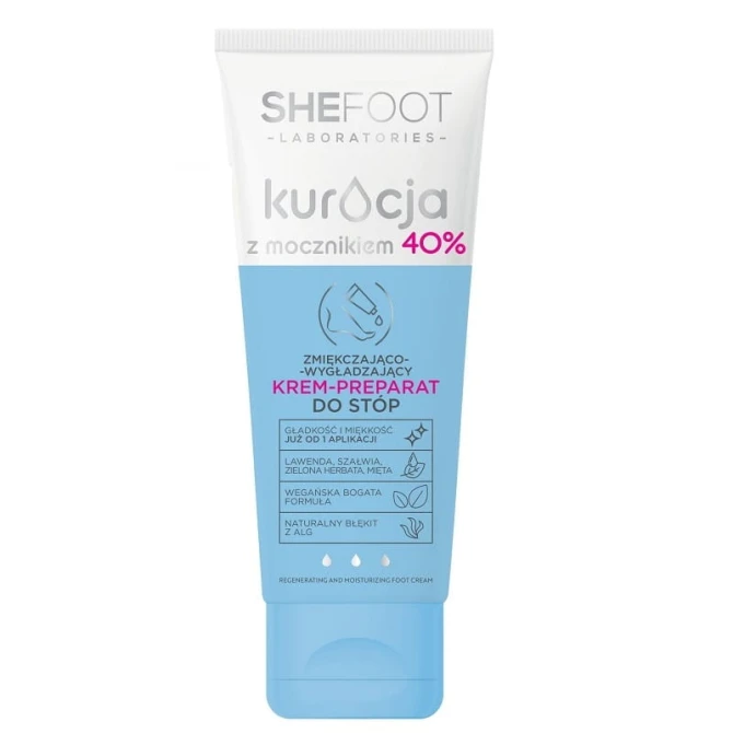 SHEFOOT Zmiękczająco-wygładzający krem-preparat do stóp z mocznikiem 40% 75 ml