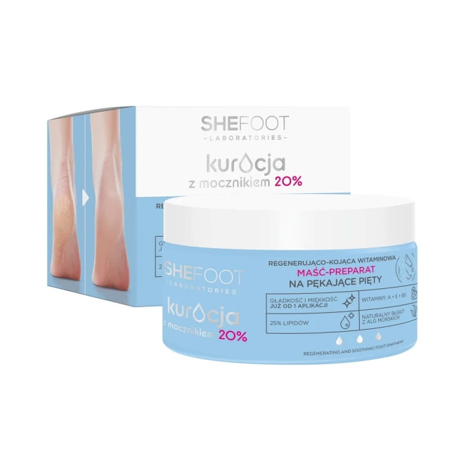 SHEFOOT Regenerująco-kojąca witaminowa maść-preparat na pękające pięty z mocznikiem 20% 80 g