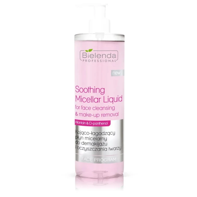 BIELENDA PROFESSIONAL Soothing Micellar Liquid kojąco-łagodzący płyn micelarny do demakijażu i oczyszczania twarzy - 500ml (id: 13321)