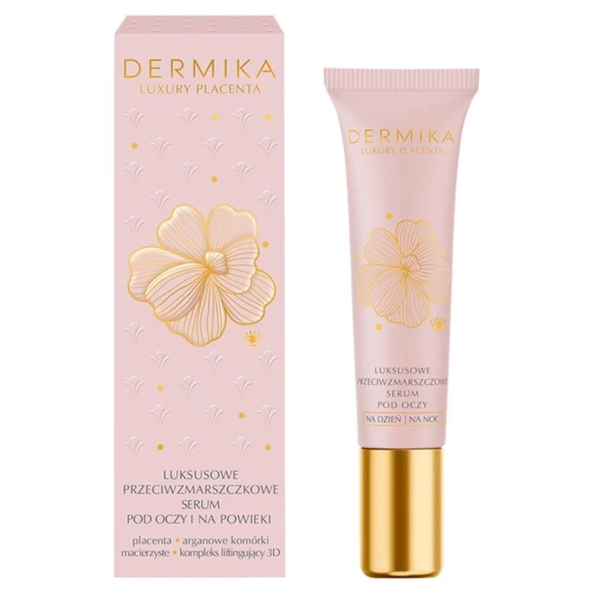 DERMIKA Luxury Placenta Luksusowe Przeciwzmarszczkowe Serum pod oczy i na powieki - 15ml (id: 19341)