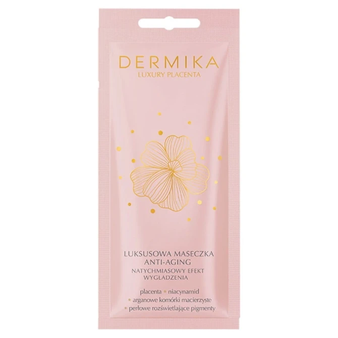 Dermika Luxury Placenta luksusowa maseczka anti-aging natychmiastowy efekt wygładzenia 10ml