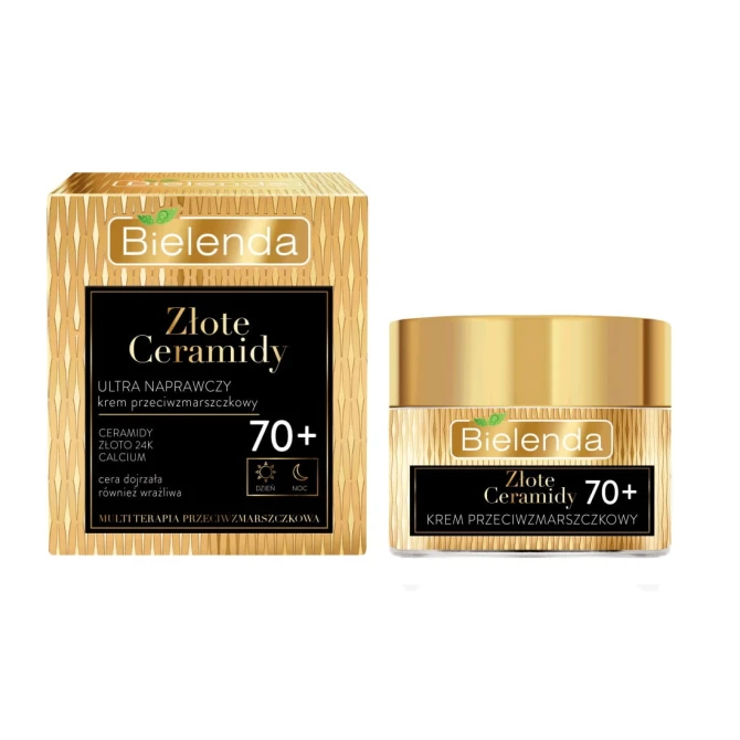BIELENDA Złote Ceramidy ultra naprawczy krem przeciwzmarszczkowy 70+ na dzień i noc - 50ml (id: 13479)