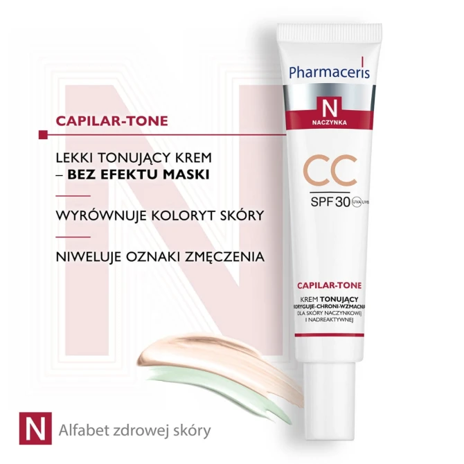 Pharmaceris N CAPILAR-TONE Krem tonujący CC SPF30 - 40 ml