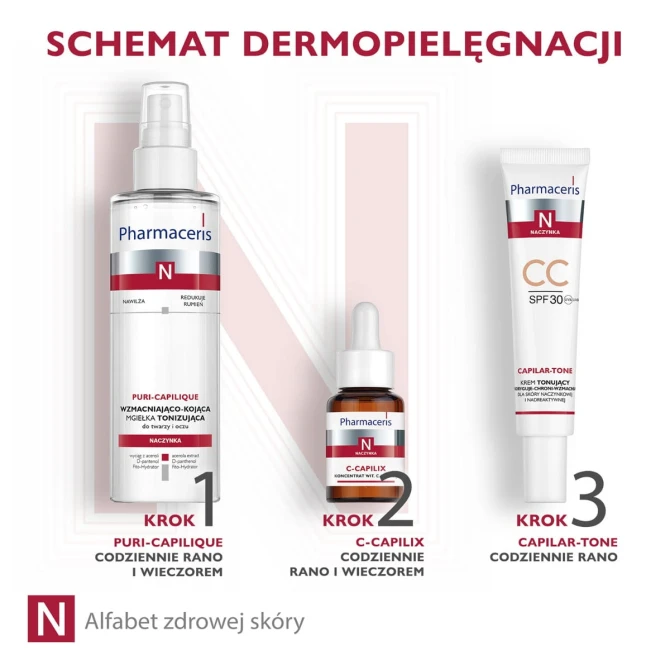 Pharmaceris N CAPILAR-TONE Krem tonujący CC SPF30 - 40 ml
