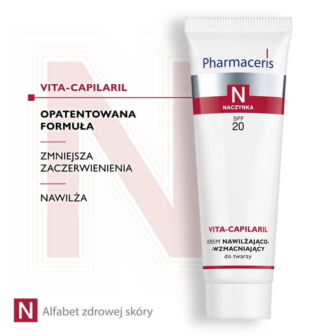 PHARMACERIS N VITA-CAPILARIL Krem Nawilżająco Wzmacniający Do Twarzy SPF20 - 50 ml